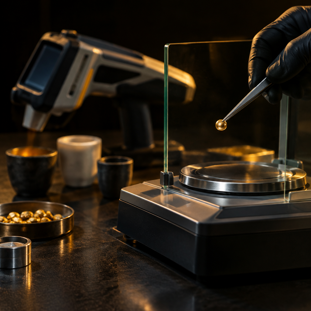 Assay step in precious metals refining